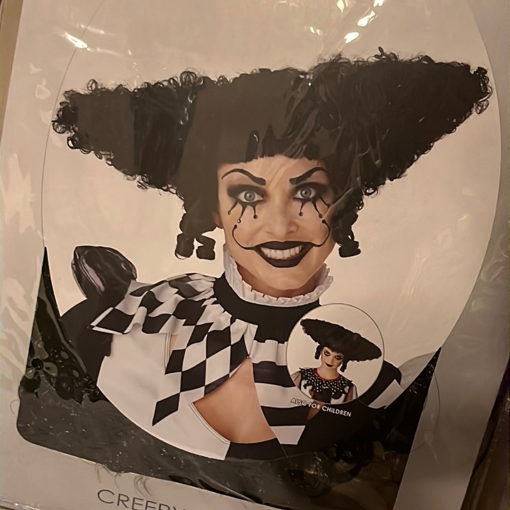 Black Curly Geometric Wig
